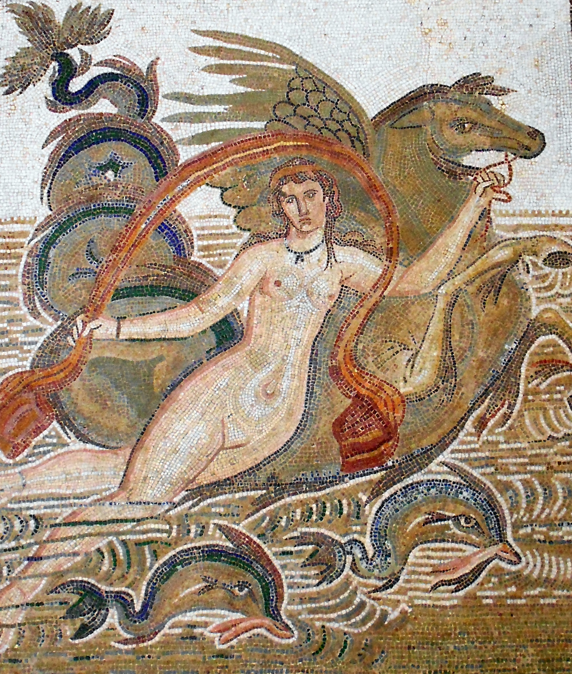 Detalle de un mosaico del Museo de El-Djem (Túnez)