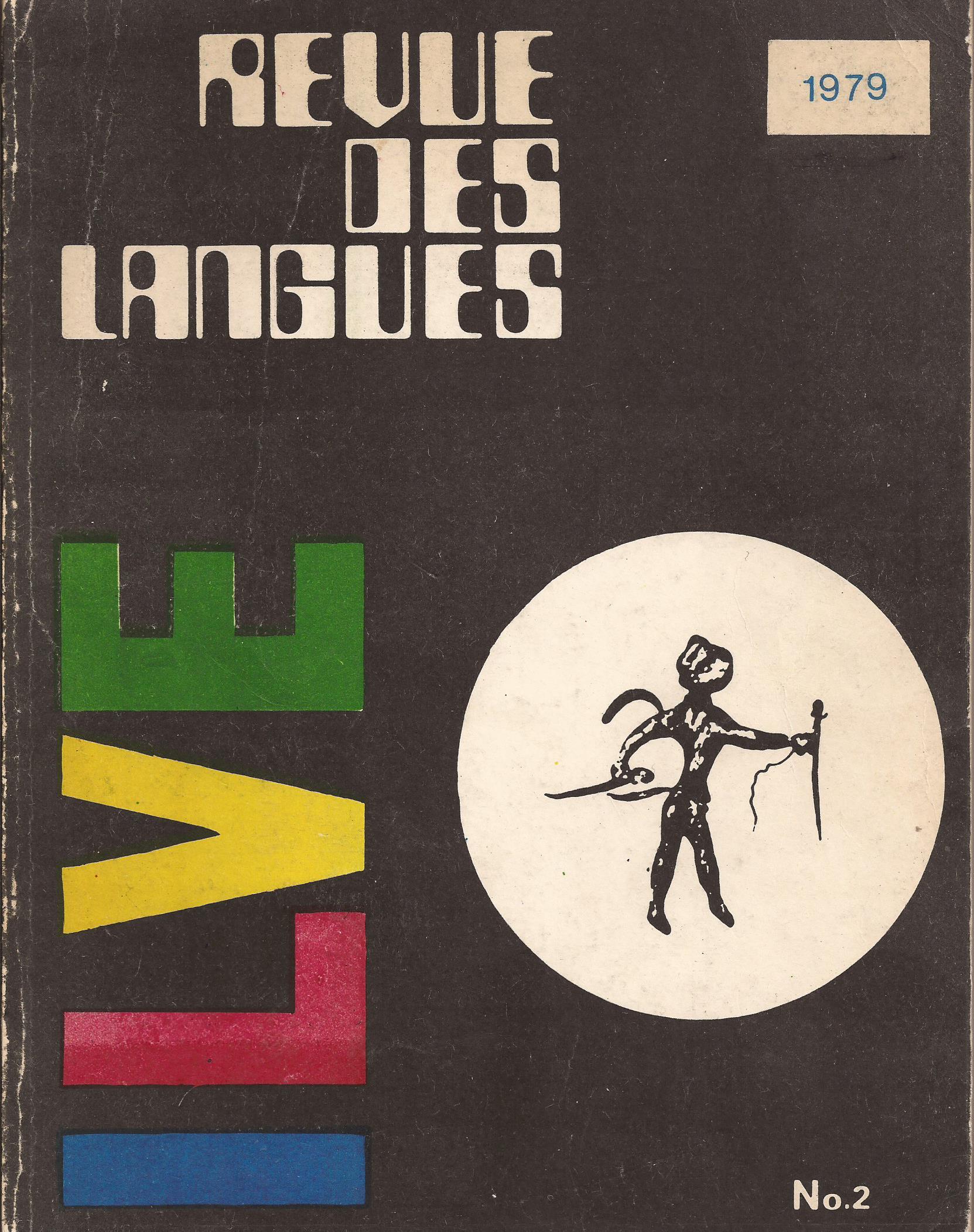 portada de la Revue des Langues de Orán de 1979