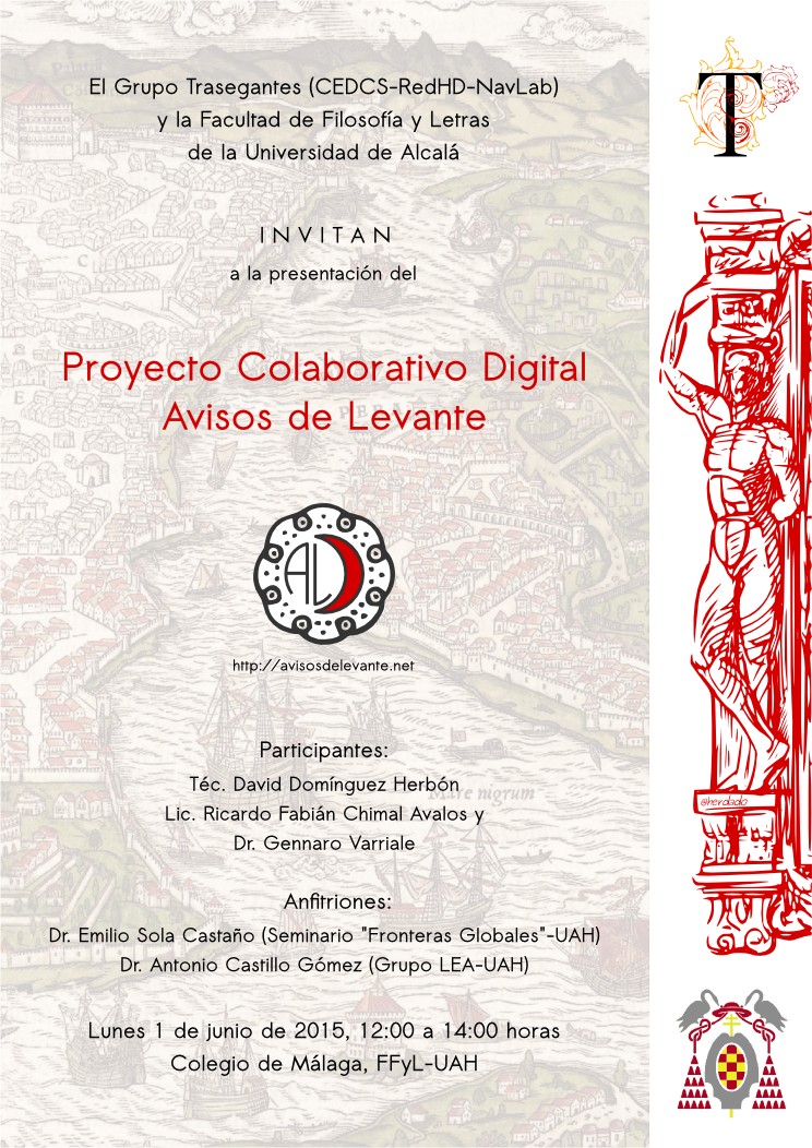 Cartel presentación Avisos de Levante en Alcalá