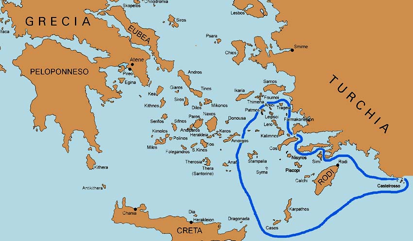 mapa islas griegas
