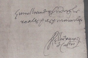 firma de licenciado Cristóbal Vaca de Castro