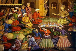 04. Shah Abbas I recibiendo a Vali Mohammad Khan of Turkestan. Chehel Sotun. Isfahan, Irán_