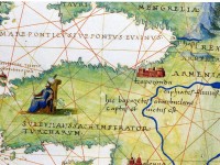 0099.- Mapa del Imperio Otomano procedente del Atlas, datado en septiembre de 1553, de Battista Agnese. Venezia Museo Correr, Port. 1 (detalle).