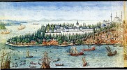 reduc-Vista de Constantinopla. 1590. 0,105 m. x 1,500 m. Vienne. Österreichische Nationalbibliothek. Col. 8626.B