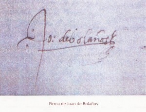 Firma de Juan de Bolaños