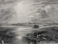 I.11.10-El Mar Rojo en Suez. Grabado de E. Finden. 1875