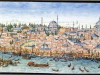 reduc-Vista de Constantinopla. 1590. 0,105 m. x 1,500 m. Vienne. Österreichische Nationalbibliothek. Col. 8626.A