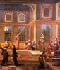 II.21.14 Escena ficticia en un harén. Óleo de Jean Baptiste van Mour (1671-1737) que vivió en Estambul entre 1699 y 1711.