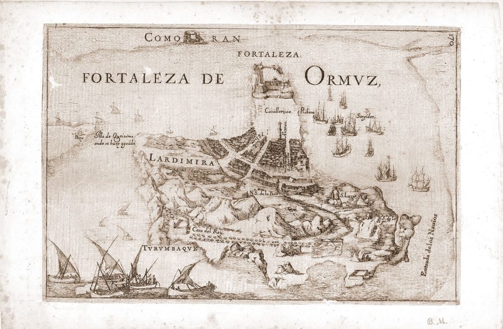 II.21.21 Fuerte portugués de Ormuz. Litografía del s XVII