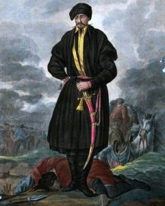 II.22.21 - Atamán de los cosacos Zaporozhian en 1720. EM Korneev