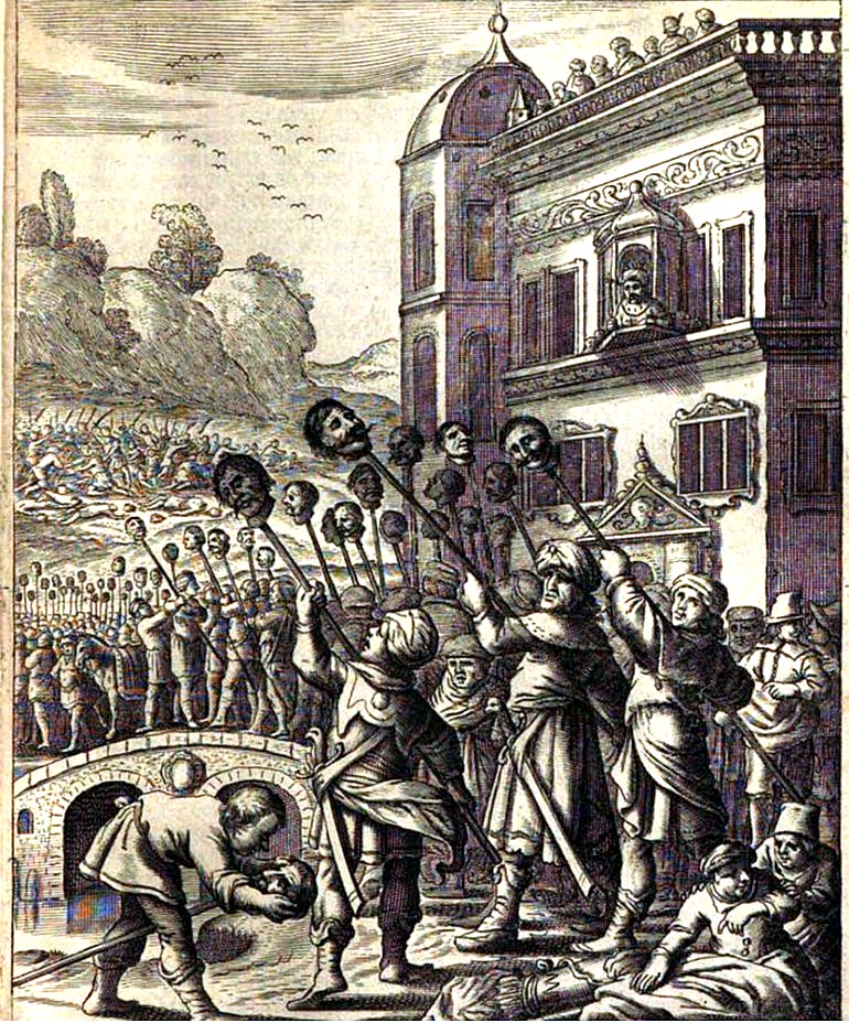 II.22.23 - Cabezas de otomanos. Un presente para el Rey de Persia.