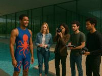 04-Pujol en piscina y 4chics