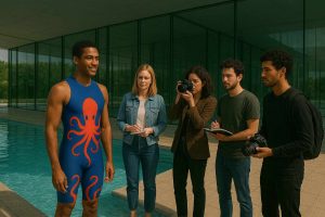 04-Pujol en piscina y 4chics