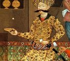 II.22.31 - El Rey Abbás I - circa 1647 - Pintura del pabellón Chehel Sotoun - Persia.