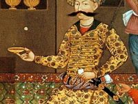 II.22.31 - El Rey Abbás I - circa 1647 - Pintura del pabellón Chehel Sotoun - Persia.