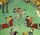 II.22.44 - El juego del Chogan. Miniatura persa de Tabriz-S. XVI