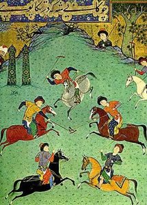 II.22.44 - El juego del Chogan. Miniatura persa de Tabriz-S. XVI