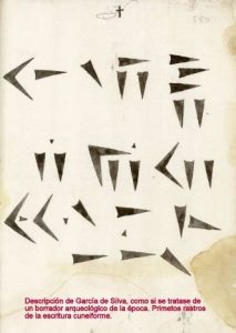 II.24.03 - Dibujos a pluma del Ms. de García de Silva y Figueroa escritura cuneiforme